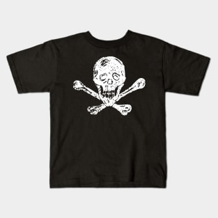 Vintage Skull and Bones - Skull and Cross Bones - Crossed Bones Vintage Rustic Gothic Punk Kids T-Shirt